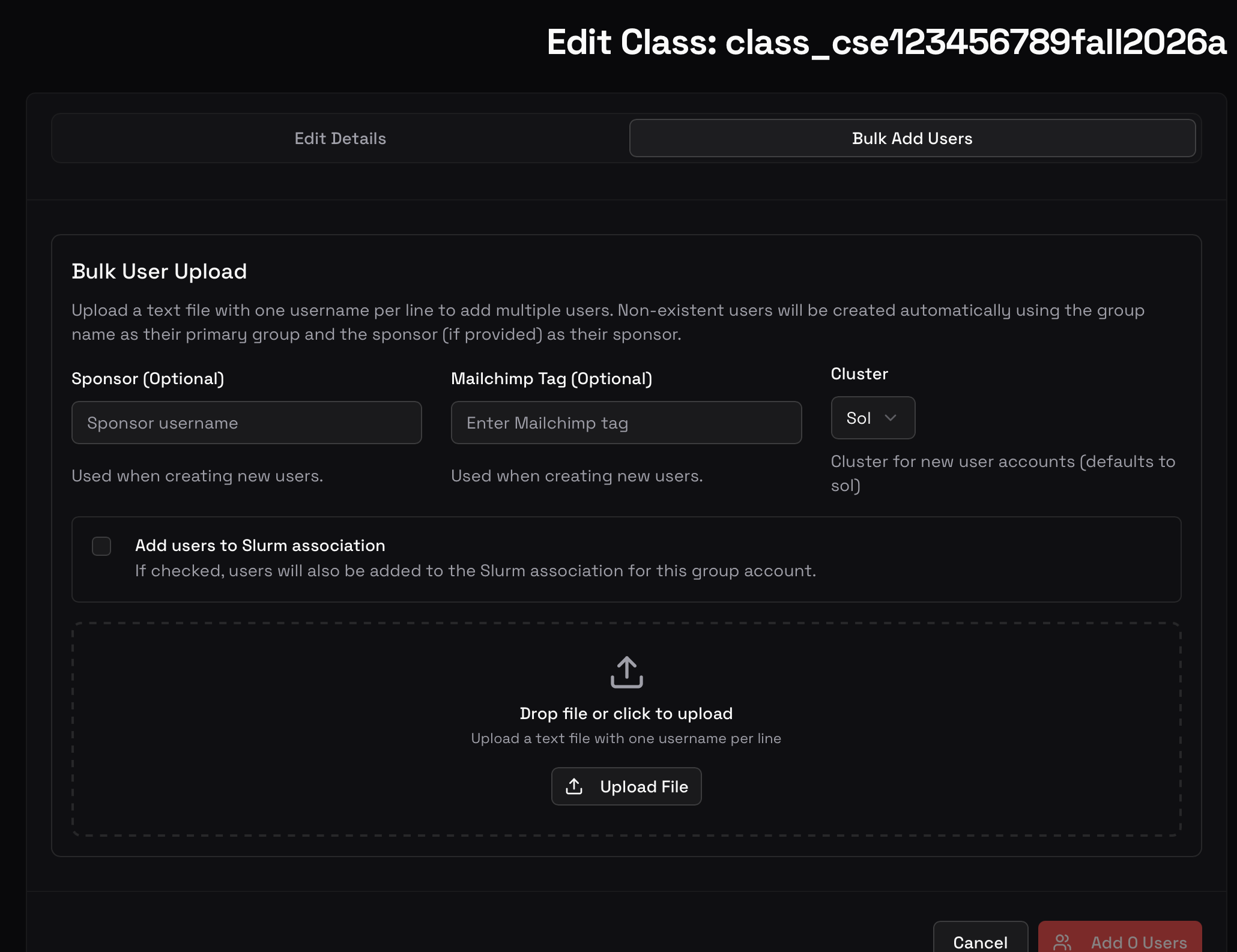 Add a complete student roster