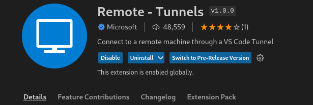 Remote Tunnels Extension