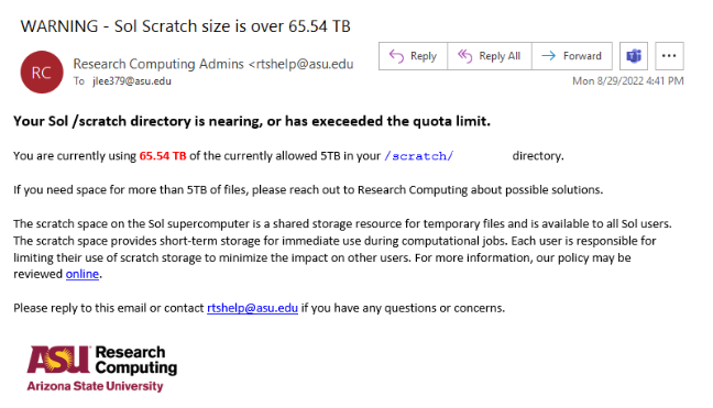 Scratch Limit Warning Example