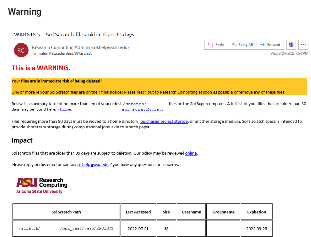 Scratch Limit Warning Example